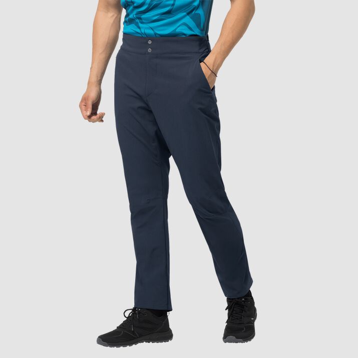 Pantalón Ciclismo Jack Wolfskin Gradient Hombre Azules Mexico-6875394